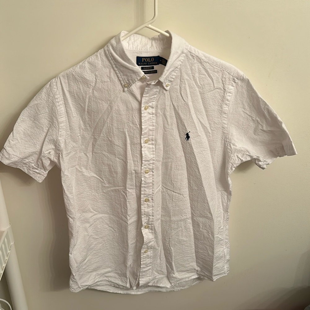 Polo by Ralph Lauren White Short-Sleeve Button-Down Shirt